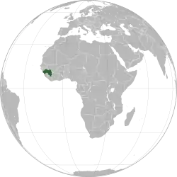 Guinea in Dark green