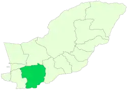 Location of Gorgan County in Golestan province