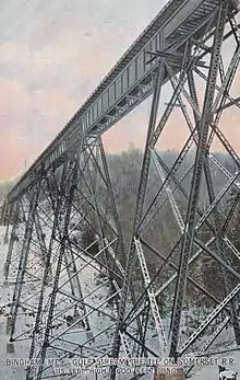 Somerset Railroad trestle in 1910