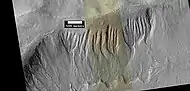Gullies near Newton Crater, as seen by HiRISE under the HiWish Program.