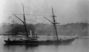 The gunboat Chiyoda, was Japan's first domestically built steam warship. It was completed in May 1866.