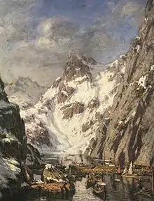 Trollfjordslaget (The Battle at Trollfjord) by Gunnar Berg