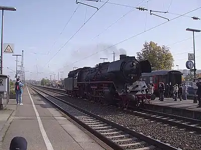 Preserved locomotive 41 1150 in Gunzenhausen