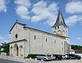Church and village car-park
