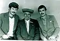 Gurban Mammadov with his father and brother