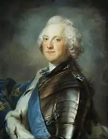 Portrait of Adolf Frederick, King of Sweden. Pastel, about 1750.