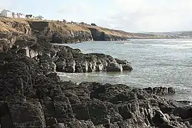 Gwbert's rocky coastline