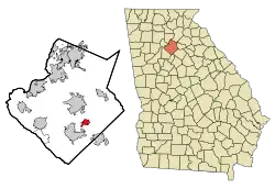 Location in Gwinnett County and the state of Georgia