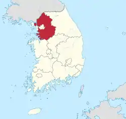 Location of Gyeonggi Province