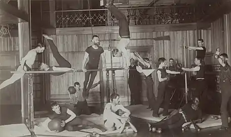 Men at the Eldridge Gymnasium