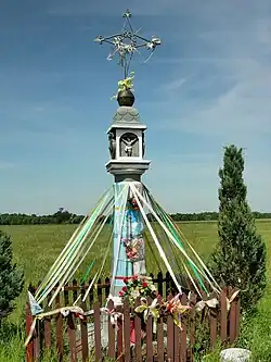 17th-century column in Gzowice-Folwark