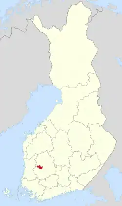Location of Hämeenkyrö in Finland