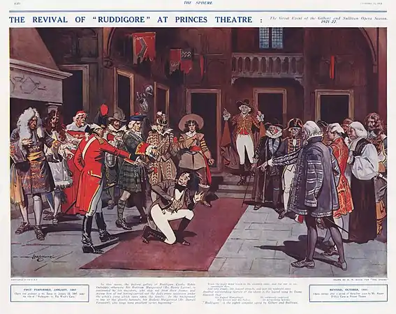 Image 8Ghost scene of Ruddigore, by H. M. Brock (restored by Adam Cuerden and Colin) (from Wikipedia:Featured pictures/Culture, entertainment, and lifestyle/Theatre)