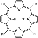 Lewis structure for meso-tetraphenylporphyrin