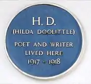 Hilda Doolittle plaque