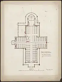 Floor plan of the church