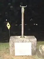 Compass stand from the bridge of HMAS Sydney, which destroyed the SMS Emden, installed at Port Macquarie, New South Wales, in 1929.