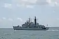 HMS Gloucester leaving Portsmouth