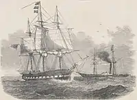 HMS Herald and steamship tender Torch, Expedition to the South Sea, Illustrated London News, 15 May 1852