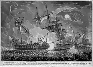 The Action of 30 June 1798 where HMS Jason captured Seine