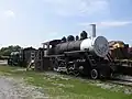 Woodward Iron Company No. 38 steam locomotive built by Baldwin Locomotive Works in 1924 and Alabama Power Company fireless steamer locomotive No.40 built by Davenport in 1953.