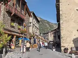 Carrer Major and main street of Ordino town.