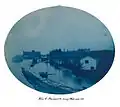 Front St., Davenport, Ia during High water 1888; cyanotype No. 117 from Mackenzie album