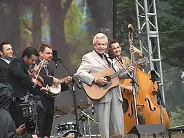 Ronnie McCoury, Jason Carter, Robbie McCoury, Del McCoury, and Alan Bartram performing at the Hardly Strictly Bluegrass Festival, San Francisco, California in 2005.