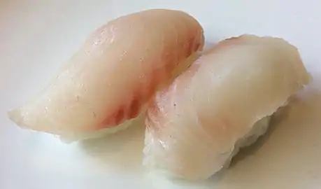 Red seabream sushi
