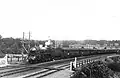 An NS 3600 with international coaches as a D train near Oosterbeek Laag. (08-08-1939)