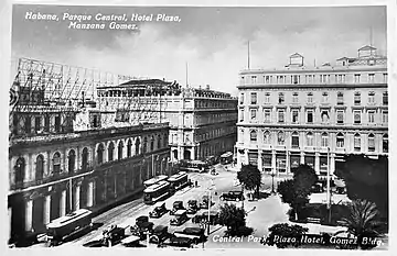 Central Park, Plaza Hotel and Gomez Building, Havana, Cuba