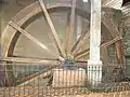 The hydraulic wheel which generated electricity for the plantation in 1830 is operational.