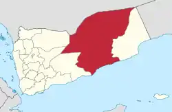 Map of Hadhramaut Governorate