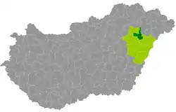 Hajdúböszörmény District within Hungary and Hajdú-Bihar County.