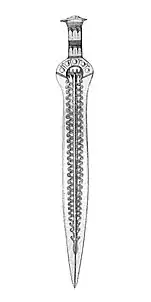 Hajdúsámson-type sword, Ottomány culture, 1700-1600 BC.
