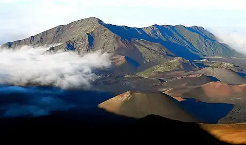 Haleakalā is the highest summit of the Island of Maui.