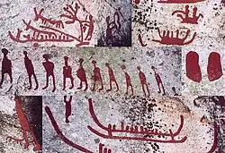 Image 61Petroglyphs, from Sweden, Nordic Bronze Age (painted) (from History of painting)