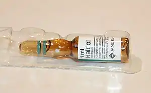  A sample of haloperidol under the trademark Haldol, 5 mg/ml