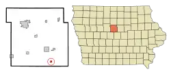 Location of Randall, Iowa