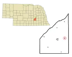 Location of Hampton, Nebraska