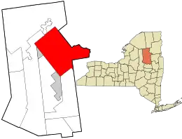 Location in Hamilton County and the state of New York