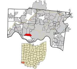 Location in Hamilton County and the state of Ohio.