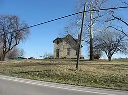 A former school, now a house of Larbing, in the township