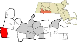 Location in Hampden County in Massachusetts