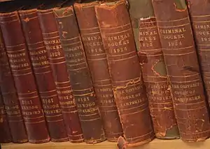 Law books from Hampshire County, Massachusetts.
