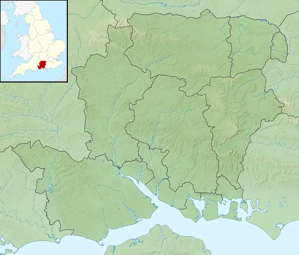 Confluence of both its branches is located in Hampshire