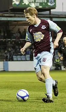 Darragh Hanaphy in action for Drogheda United April 2011