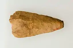 Hand ax, Neolithic Period, Buto–Merimde–Maadi, c. 4500–4000 BC. Western Delta, Egypt