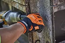 An example of D3O hand protection