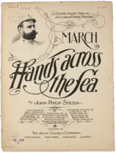 Music sheet of march "Hands Across the Sea"